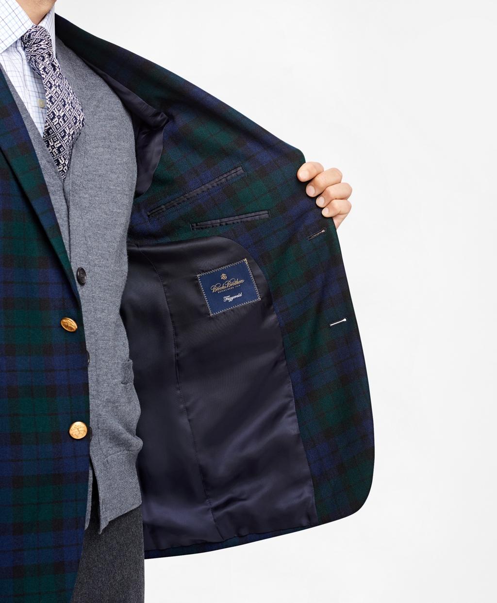 Brooks Brothers Fitzgerald Fit Black Watch Blazer in Navy (Blue) for